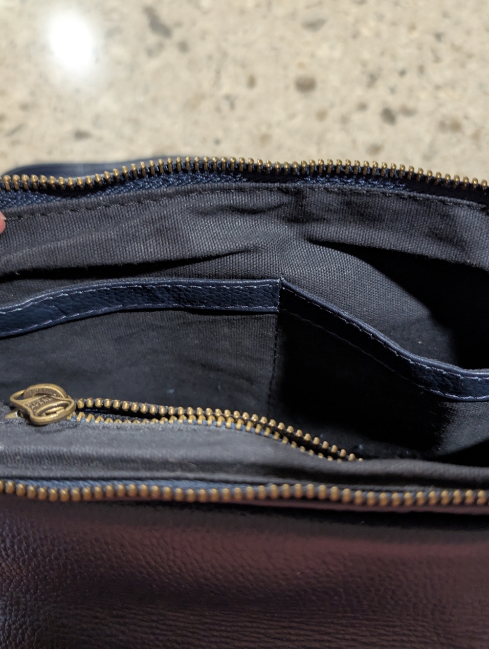 The Wanderers Traveler Co Marseille Crossbody Clutch - Navy - Picture 11 of 12